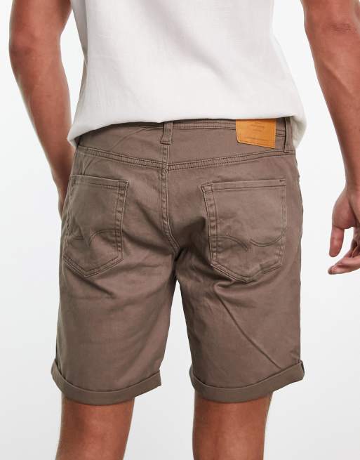 Jack Jones Intelligence slim 5 pocket short in brown