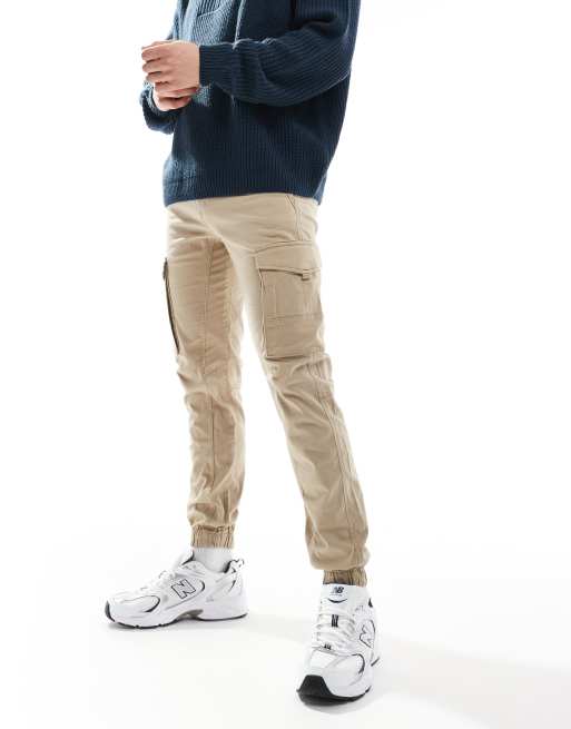 Jack & Jones Intelligence - Slim-fit cargobroek in beige
