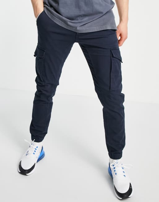 Pantalon cargo best sale azul marino