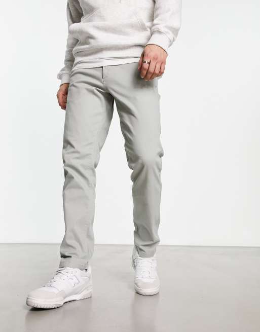 Jack & Jones Intelligence slim fit chino in light grey | ASOS