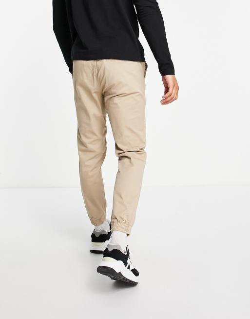 Jack & Jones Intelligence - Slim-fit chino joggingbroek in beige, 2 van 4