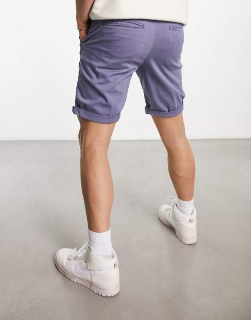 Jack & Jones Intelligence slim fit chino short in grey blue , 3 of 4
