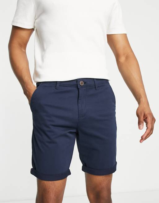 Men's Crosshatch Stretch Chino Shorts Smart Casual Summer Short Cargo Pants