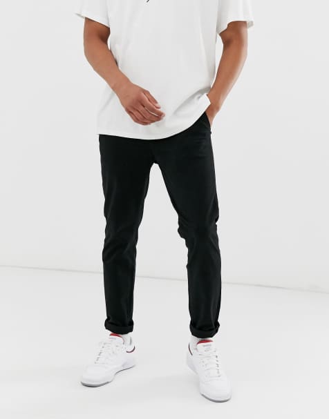 Jack & Jones Intelligence slim fit chinos in black - view 1
