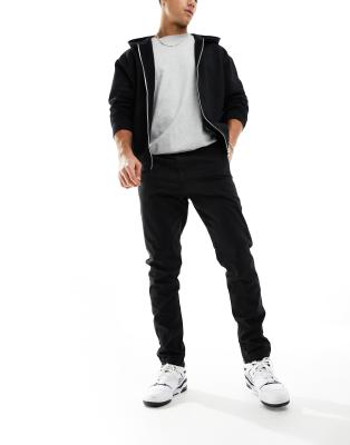 Jack & Jones Intelligence slim fit chinos in black - view 1
