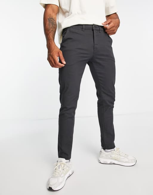 Jack & Jones Intelligence - Slim-fit chino's in donkergrijs 