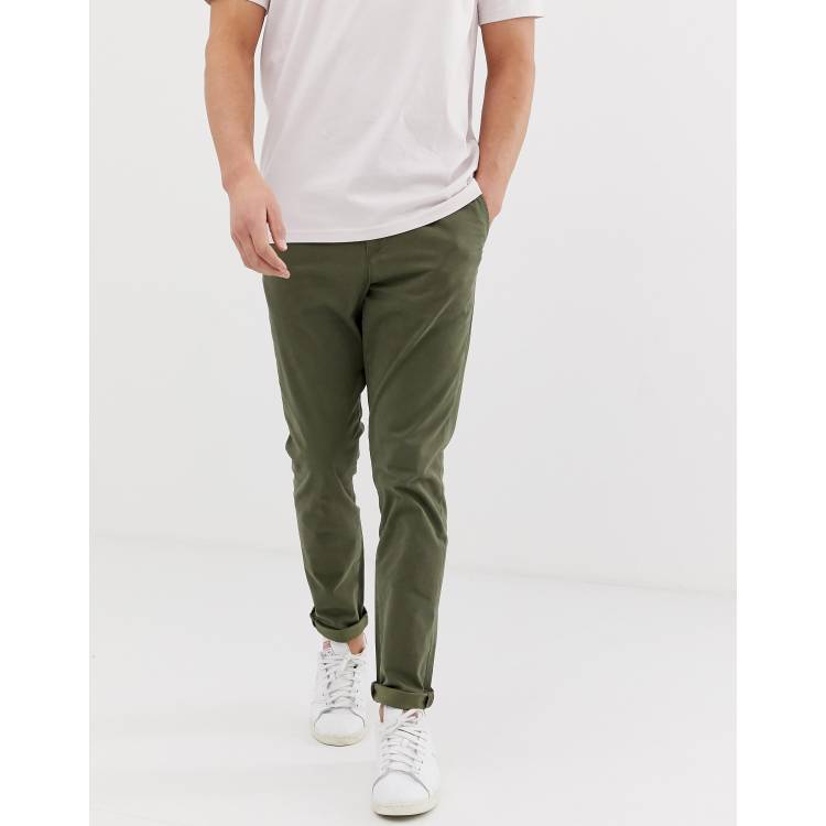 Jack Jones Intelligence slim fit chinos in green ASOS