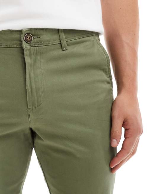 Jack & Jones Intelligence slim fit chinos in khaki  , 3 of 5