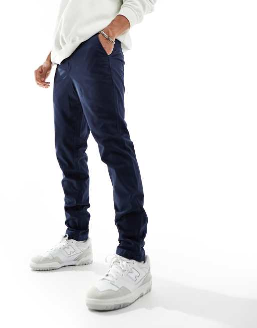 Jack Jones Intelligence slim fit chinos in navy ASOS