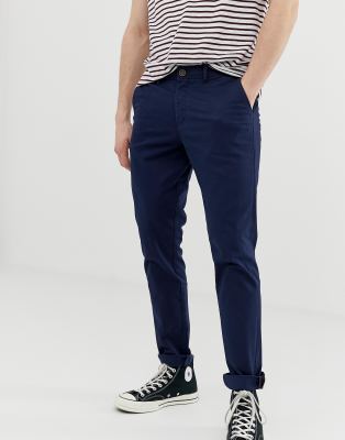 Jack & Jones Intelligence slim fit chinos in navy