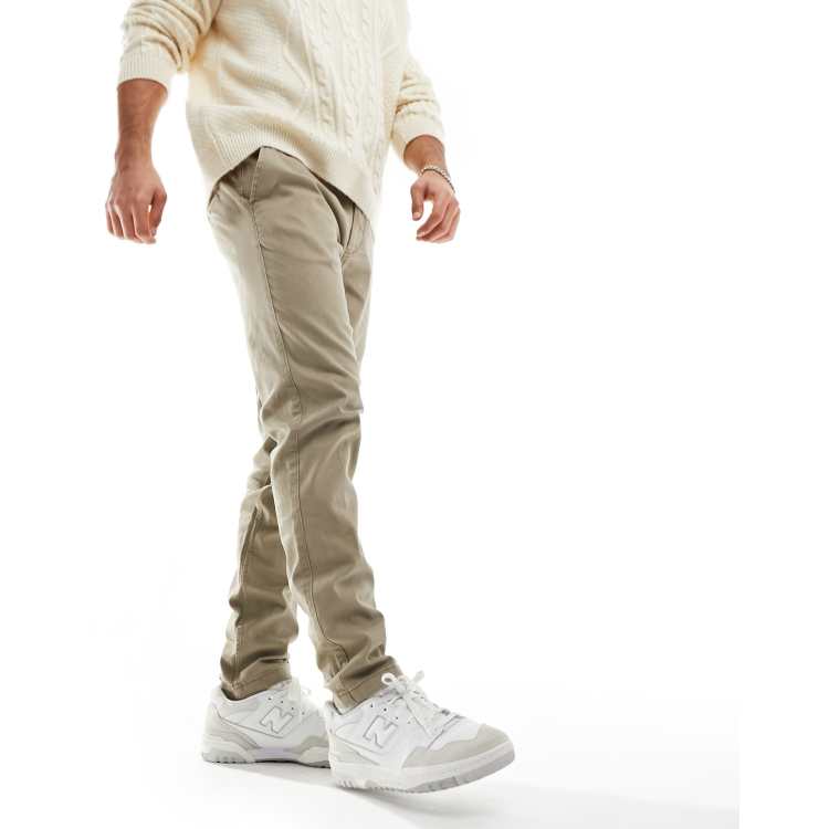 Jack & Jones Intelligence slim fit chinos in sand | ASOS