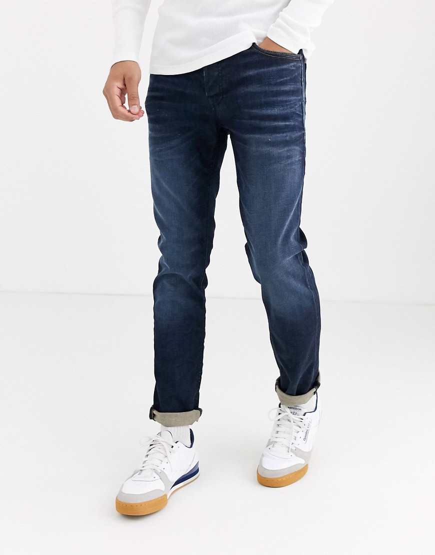 Jack & Jones Intelligence - Slim-fit jeans in mid wash-Blauw