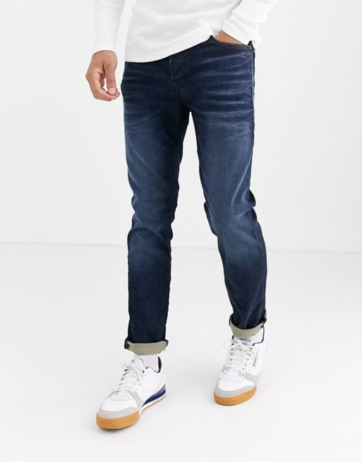Jack & Jones Intelligence slim fit jeans in mid wash | ASOS