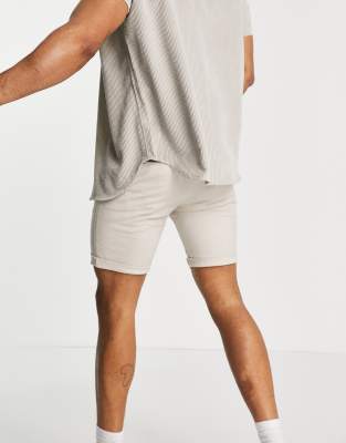 mens slim fit linen shorts