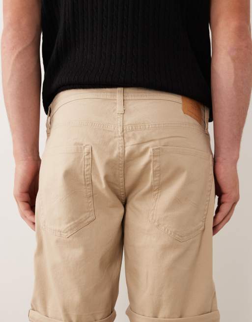 Jack & Jones Intelligence – Slim-Fit-Shorts in Beige mit fünf Taschen, 5 von 5
