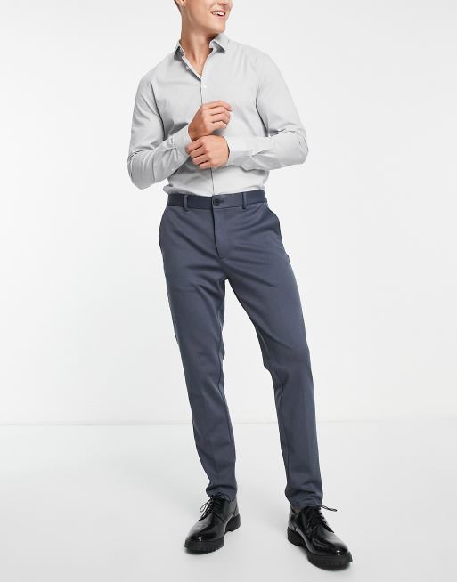 Jack & Jones Intelligence slim fit woven dressy pants in dark gray