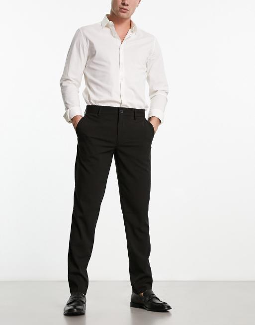 Jack & Jones Intelligence Marco slim fit smart pants in dark grey