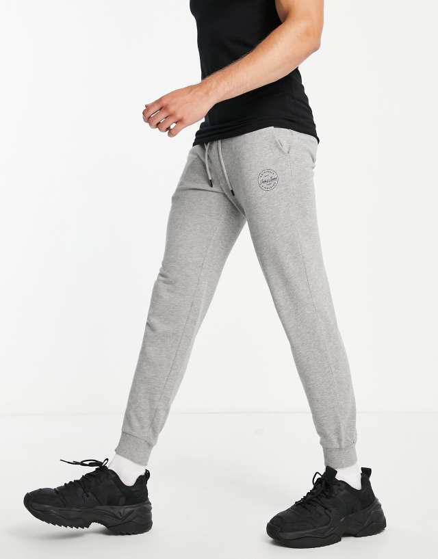 Jack & Jones Intelligence slim sweatpants in light gray