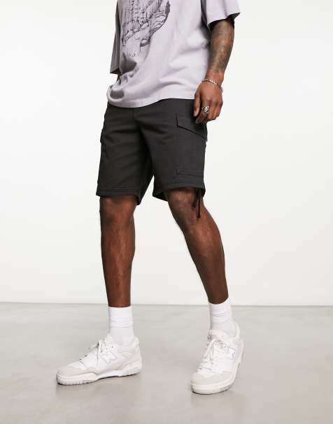 Jack & Jones Intelligence - Sorte cargoshorts med løbesnor - view 1