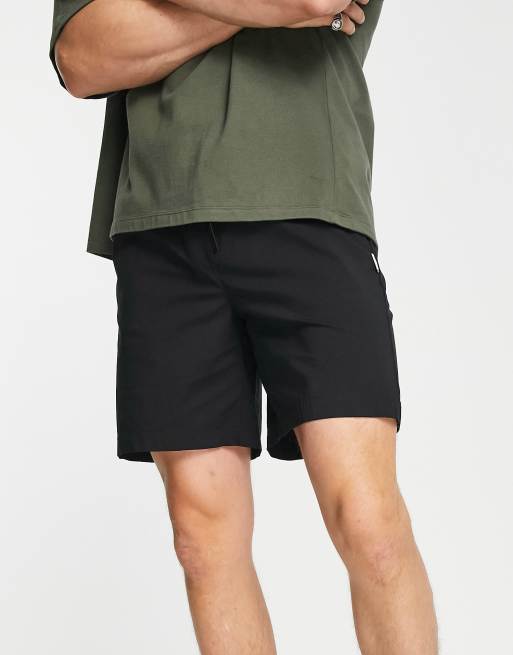 Jack & Jones Intelligence - Sorte slim-shorts i tech-stof