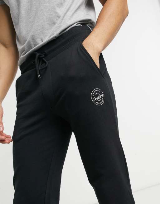 Jack & Jones Intelligence - Sorte smalle joggingbukser, 3 af 4