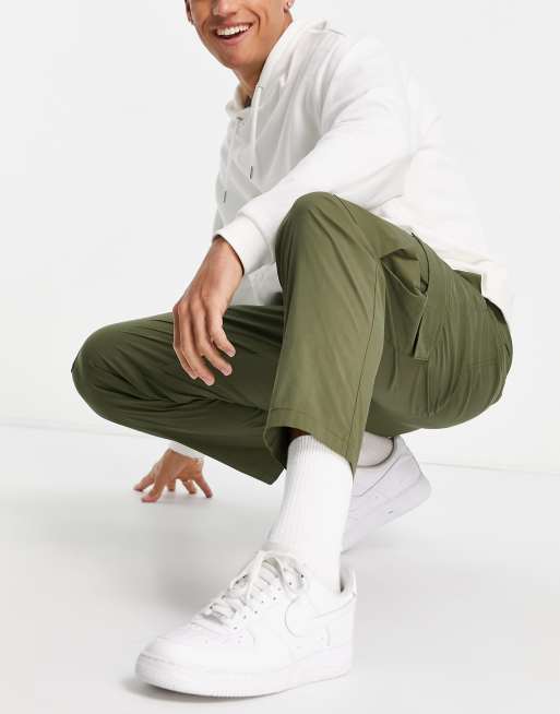 Jack & Jones Intelligence – Spodnie bojówki w kolorze khaki z troczkami, 4 z 4