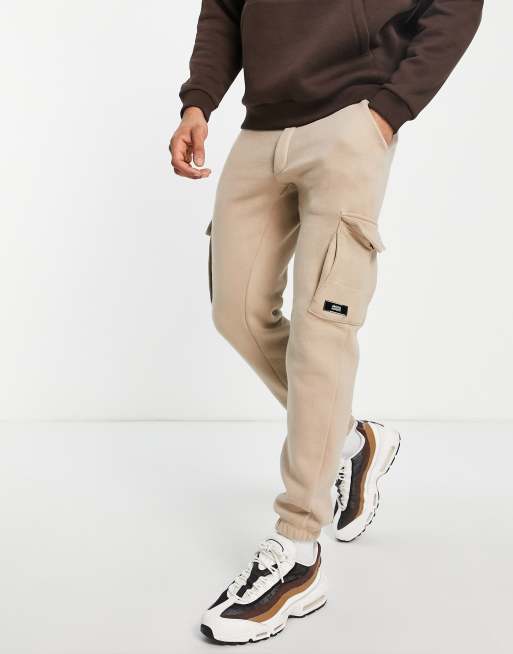 Jack & Jones Intelligence sweat cargo trouser in beige