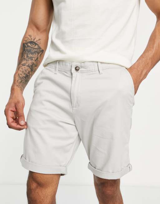 Jack & Jones Intelligence – Szare dopasowane szorty chinosy