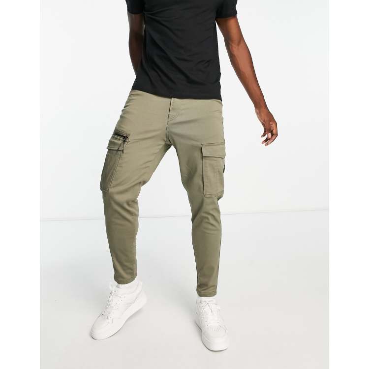 Tapered mens cargo store pants