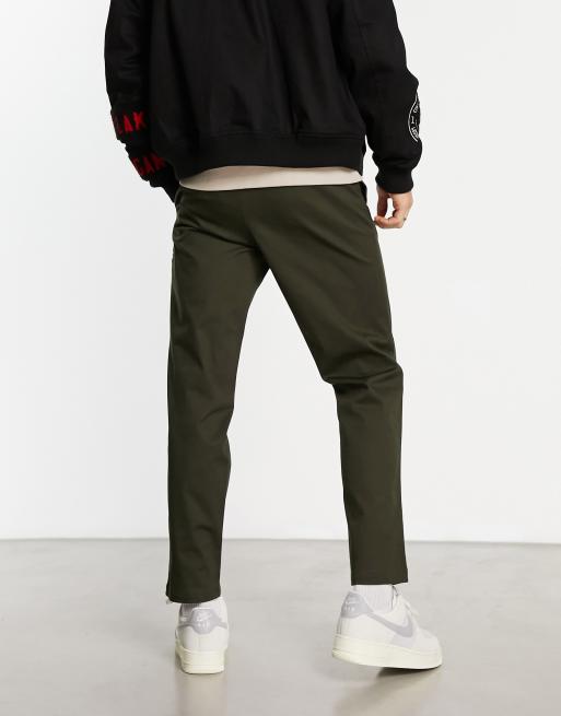 Jack & Jones Intelligence tapered carrot fit smart cargo with zip detail in khaki, 2 of 4