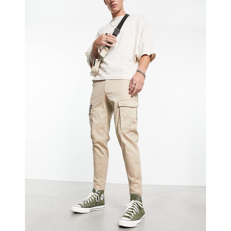 Tapered Fit Cargo Trousers, 48% OFF