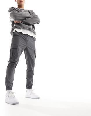 Jack & Jones Intelligence Tech Cargo In Gray In Gray
