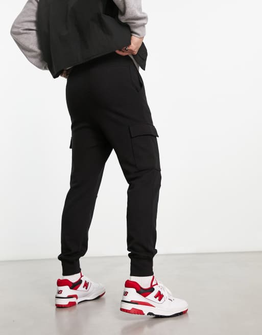 Jack Jones Intelligence technical cargo jogger in black