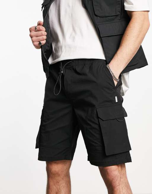 Jack Jones Intelligence technical cargo short in black