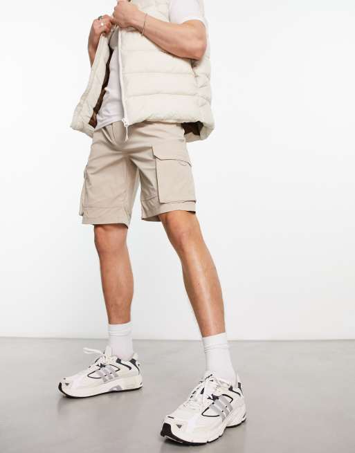 Jack & Jones Intelligence - Technische cargoshort in beige