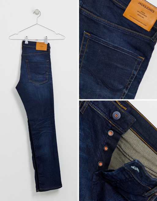 Jack & Jones Intelligence Tim slim fit jeans in mid wash, 3 of 4
