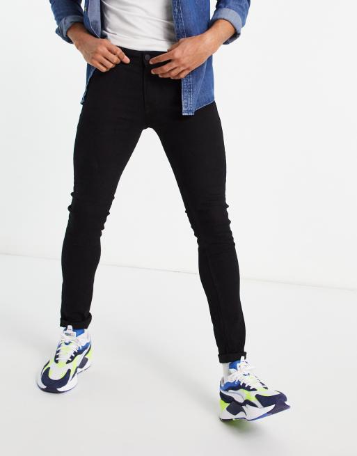 Jack & Jones Intelligence – Tom – Czarne jeansy o bardzo obcisłym kroju
