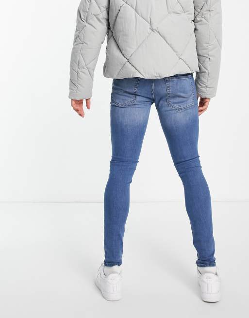 Jack & Jones Intelligence - Tom - Spray on skinny-fit jeans in blauw, 2 van 4