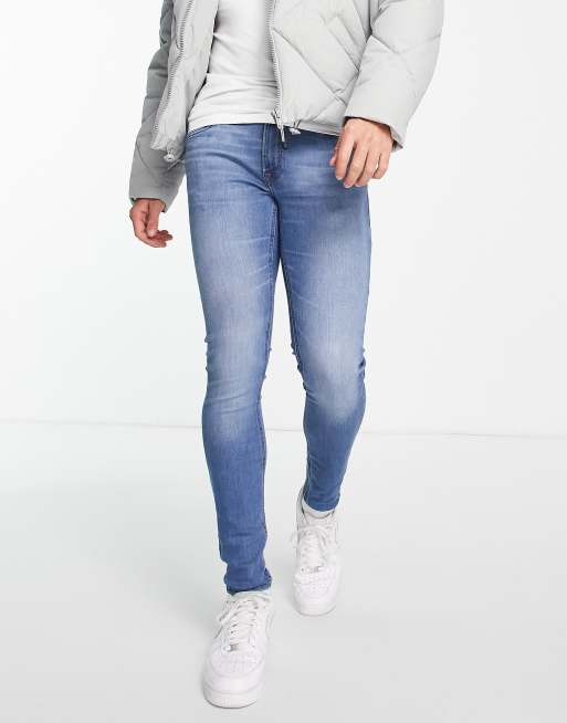 Jack & Jones Intelligence - Tom - Spray on skinny-fit jeans in blauw, 3 van 4
