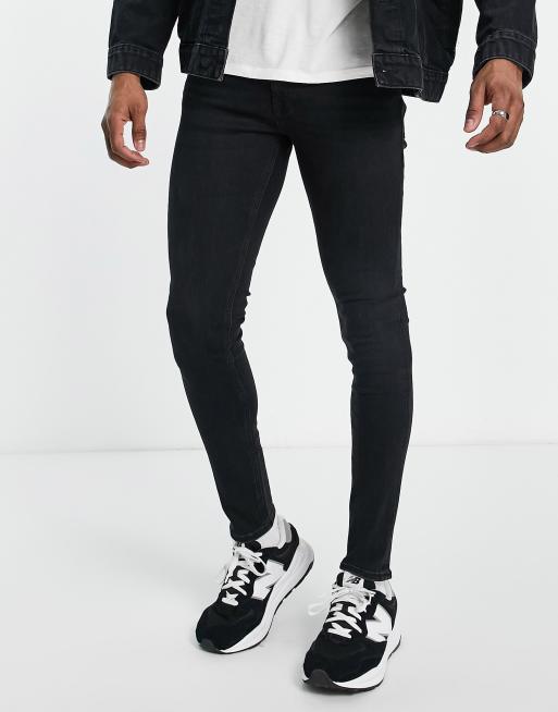 Jack Jones Intelligence Tom super skinny jeans in washed black