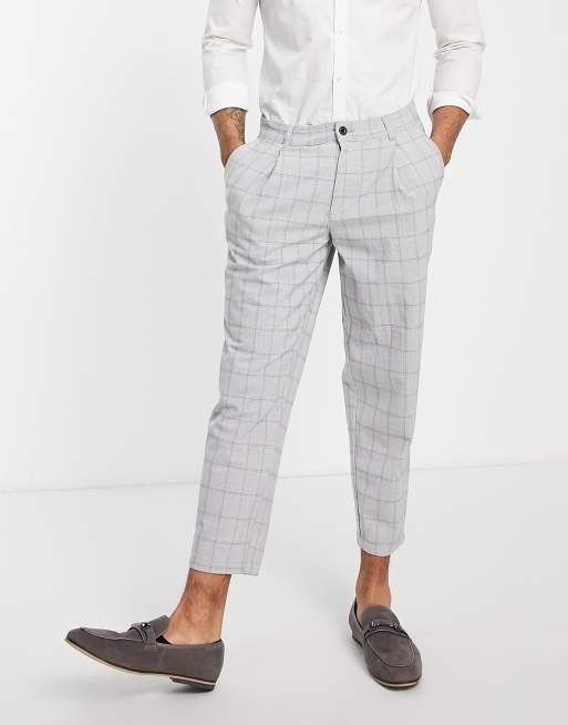 Cropped 2024 plaid trousers