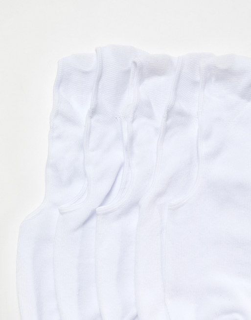 Jack & Jones invisible socks 5 pack in white, 3 of 3