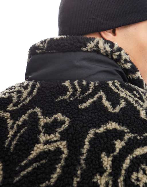 Jack & Jones - Jack van borg met ritssluiting en paisley-print in zwart, 2 van 4