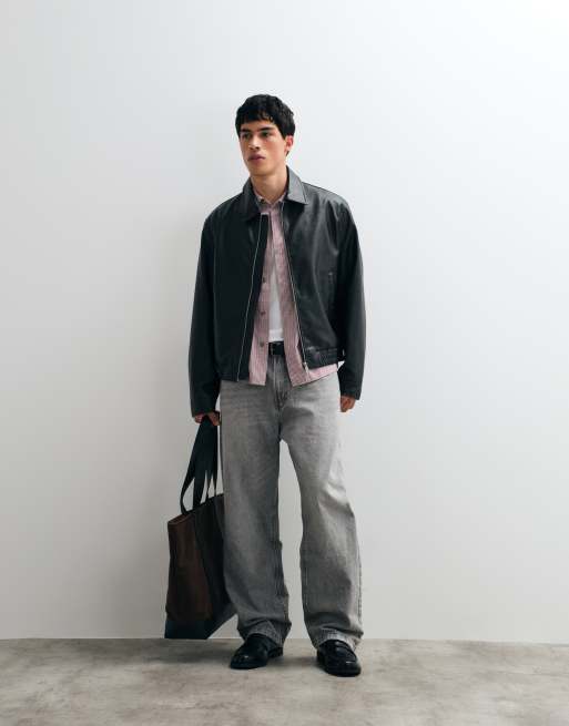 Jack & Jones jack van imitatieleer in zwart, 4 van 5