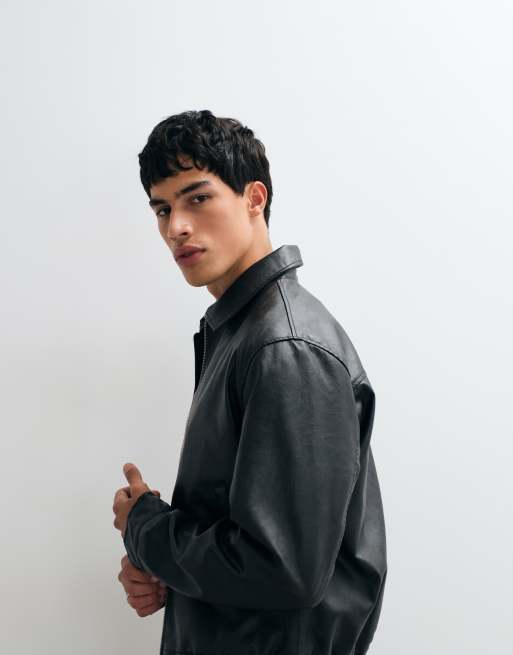 Jack & Jones jack van imitatieleer in zwart, 5 van 5