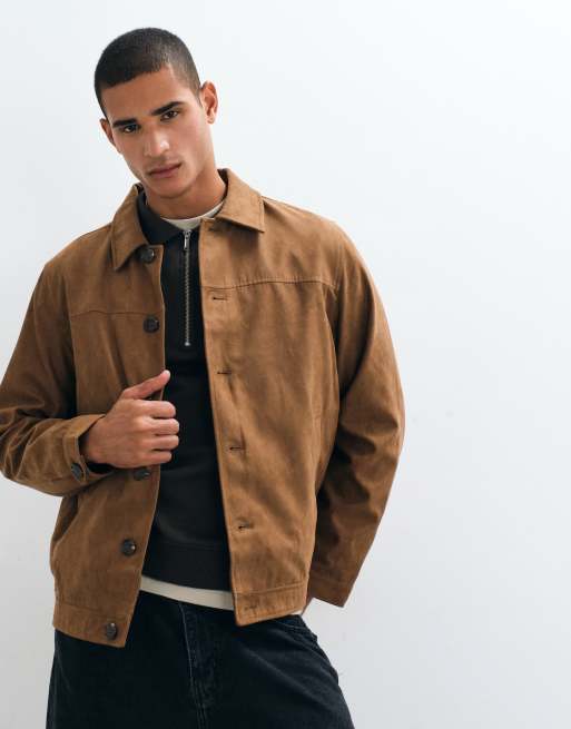 Jack & Jones - Jack van imitatiesuède in bruin, 2 van 5