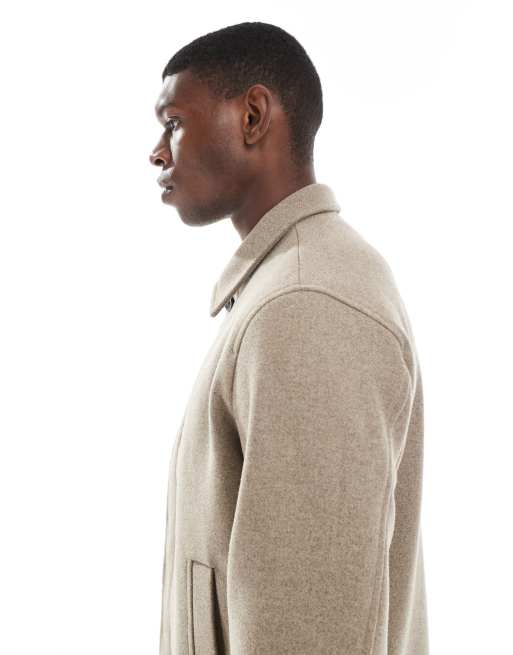 Jack & Jones - Jack van wolmix met rechte pasvorm in beige, 4 van 5