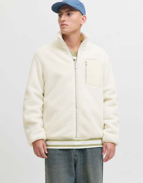 Jack & Jones – Jacke aus Teddyfell in Cloud Dancer - view 1