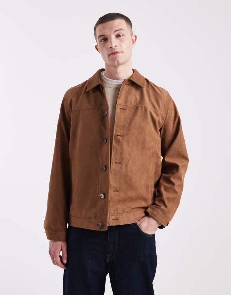 Jack & Jones – Jacke in Braun aus Wildlederimitat - view 1