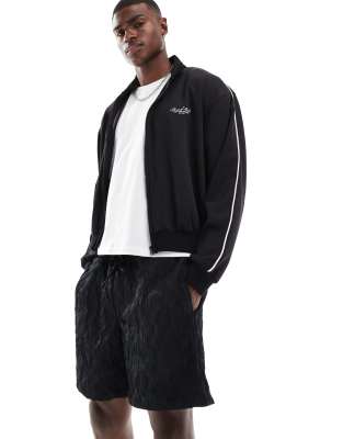 Jack & Jones Jacquard Pull On Short In Black